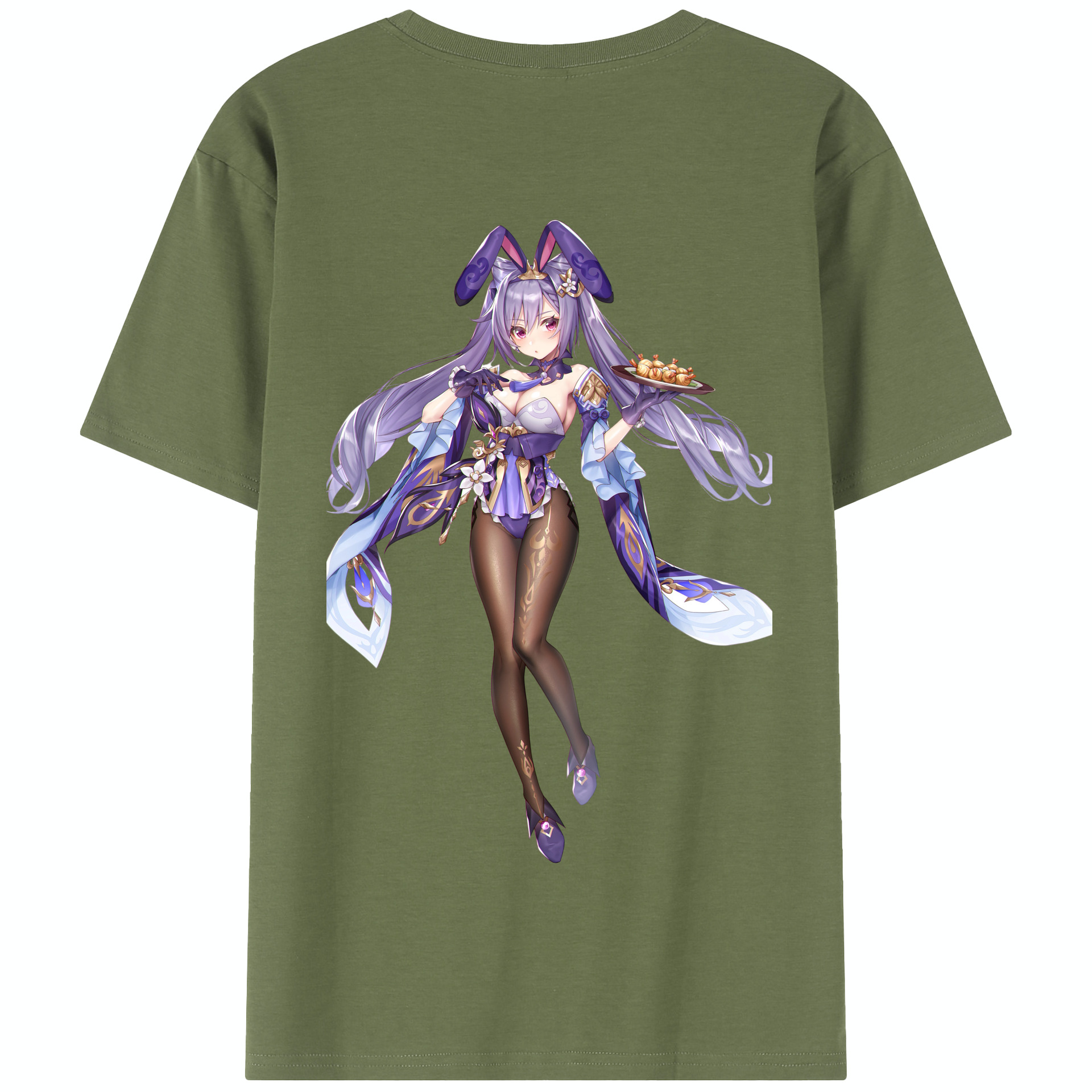 げんし神 刻晴 こくせい genshin Kokusei 綿100％半袖Tシャツ（背面プリント）